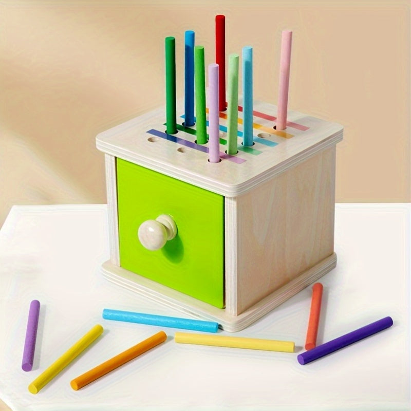 Wooden Drawer Classification Box Shape Recognition Coin Toy