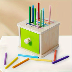 Wooden Drawer Classification Box Shape Recognition Coin Toy