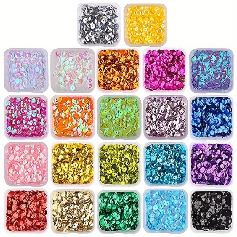 6000pcs Random Loose Sequins 22 Colors Embroidery Sequins Technology Sequins DIY