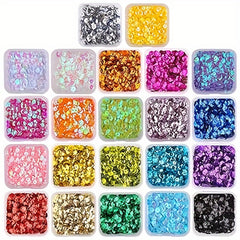 6000pcs Random Loose Sequins 22 Colors Embroidery Sequins Technology Sequins DIY
