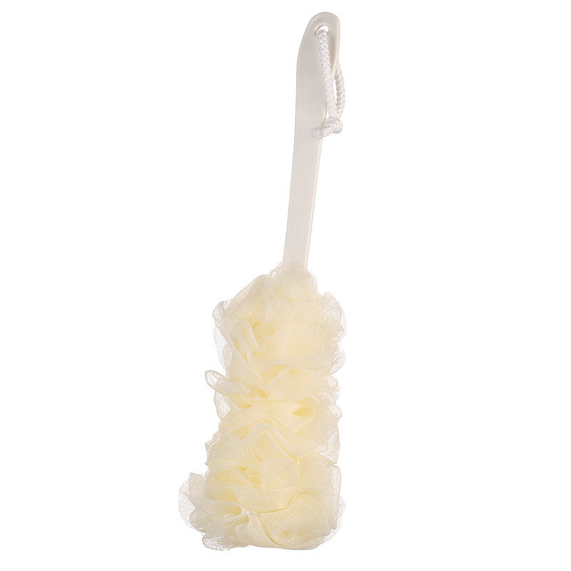 Long Handle Shower Brush with Loofah Sponge for Exfoliating Bath