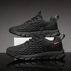 Men's Knitted Walking Shoes Lightweight Comfy Casual Shoes