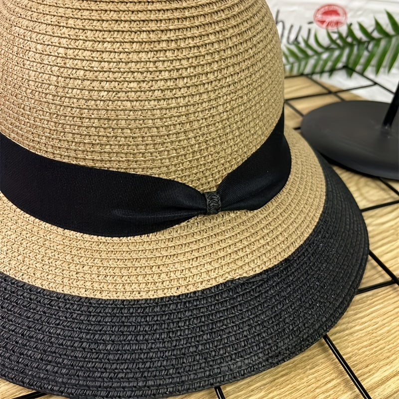 Straw Fisherman Hat Outdoor Sun Protection Beach Vacation Hat