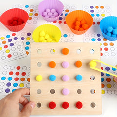 Bead Sorting Wooden Puzzle Toy for Cognitive Skill Development