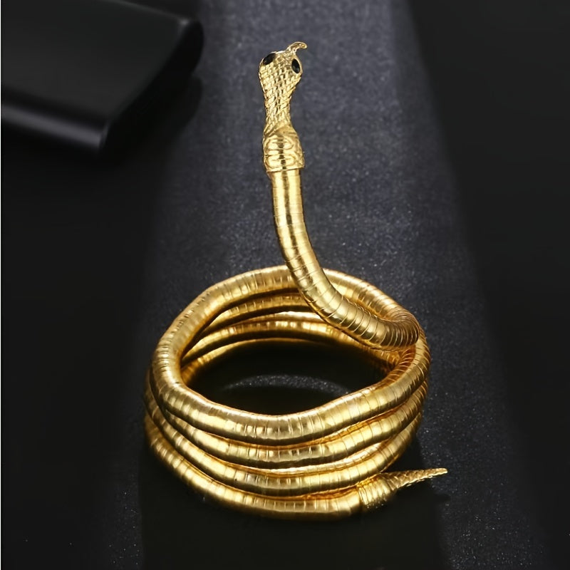 Gothic Snake Necklace Long Chunky Snake Wrap Collar For Women Girls