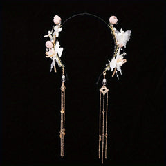 Chinese Style Hairband With Tassel Butterfly Flower Holiday Jewelry