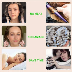 4 Pcs Heatless Curling Rod Headbands Hair Roller Set
