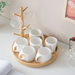 Bamboo Cup Holder Tree Branch Shape Hanging Cup Holder