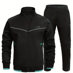Men's Sports Suit Zip Jacket & Stretch Pants