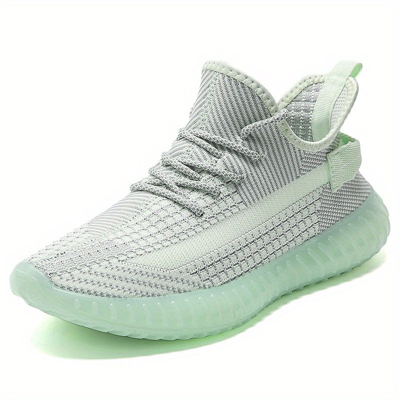 Men's Slip On High Top Sneakers Lightweight Woven Knit Shoes