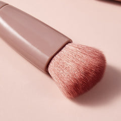 5pc Makeup Brush Set w/ Mirror & Storage Box Portable Soft Fiber Cosmetic Kit