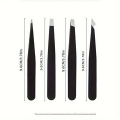 4Pcs Tweezers Set High Precision Ingrown Hair Splinter Facial Hair Removal Tool