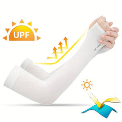 Sunproof Ice Sleeve Solid Long Gloves UV Protection