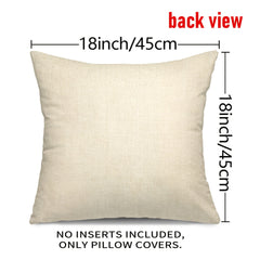 4pcs Christmas Linen Blend Cushion Cover 18''x18'' Zipper Printed Pillow Cover