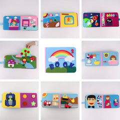 Washable Toddlers Busy Board 3D Baby Cloth Book Early Learning Education Toys