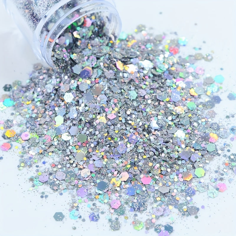 Flash Laser Hexagonal Chunky Mixed Sequins Nail Polish Glitter Powder