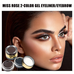 2-in-1 Gel Eyeliner & Eyebrow Cream, Waterproof, Long Lasting