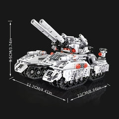1628pcs Military Tank 8 in 1 Assembly Model High Difficulty Study Room Decor