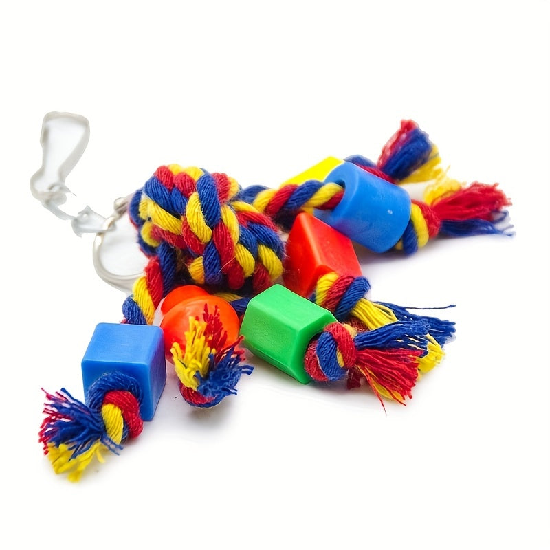 Parrot Chewing Toy with Beads & Rope