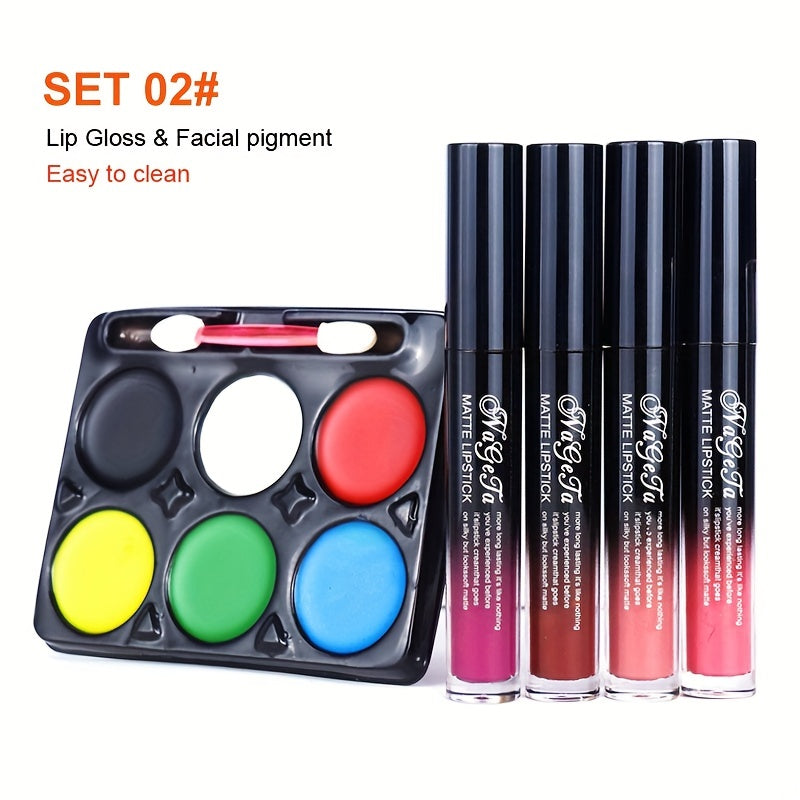 Halloween Series Makeup Set Lip Gloss Face Painting Set