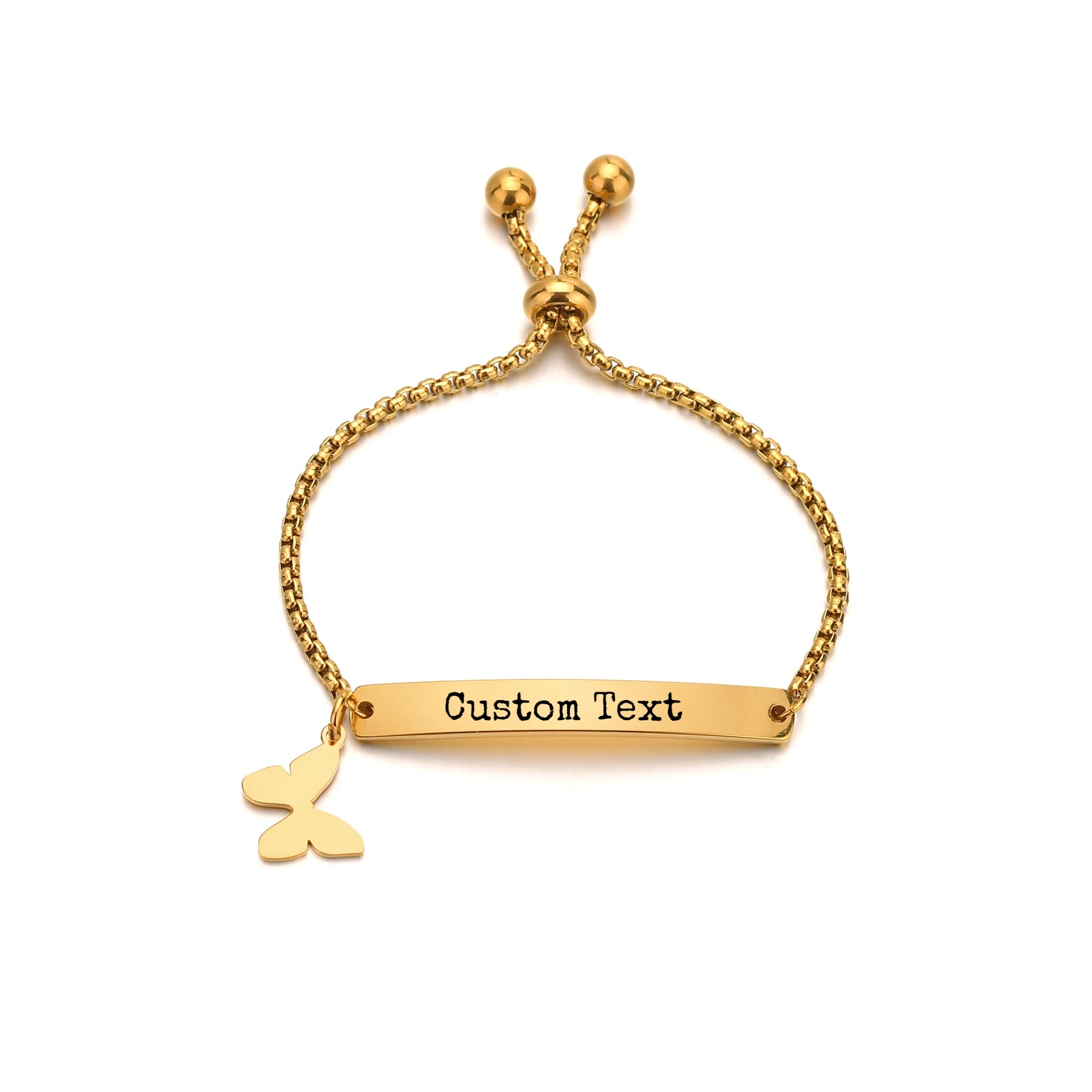 Custom Engraved Lettering Bracelet Titanium Stainless Steel Personalized Name