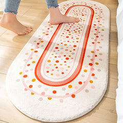 Soft Oval Long Strip Bedside Mat Cashmere Floor Mat