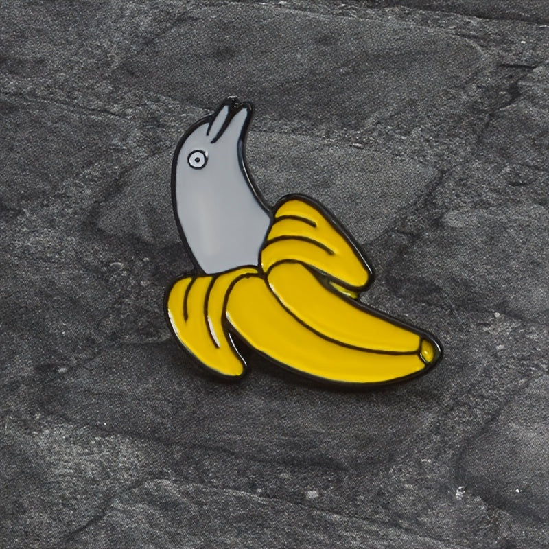 Cartoon Banana Brooch Pin Funny Fruit Lapel Badge Jewelry