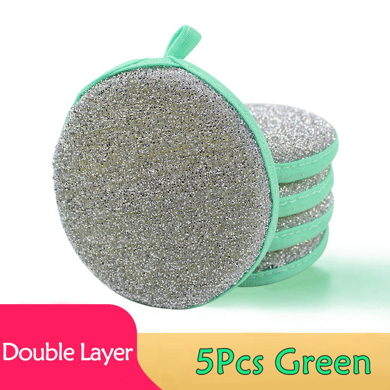 10pcs Double Side Dishwashing Sponge Household Cleaning Tools