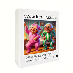 Charming Dancing Couple Wooden Jigsaw Puzzle
