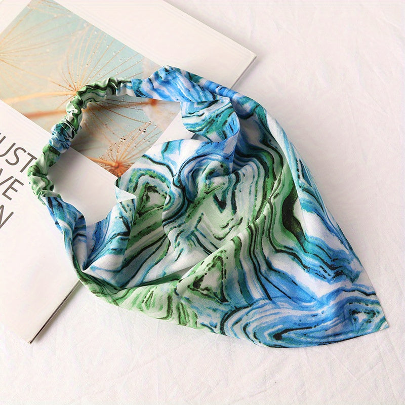 Boho Triangle Hairband Tie Dyed Fabric Headband