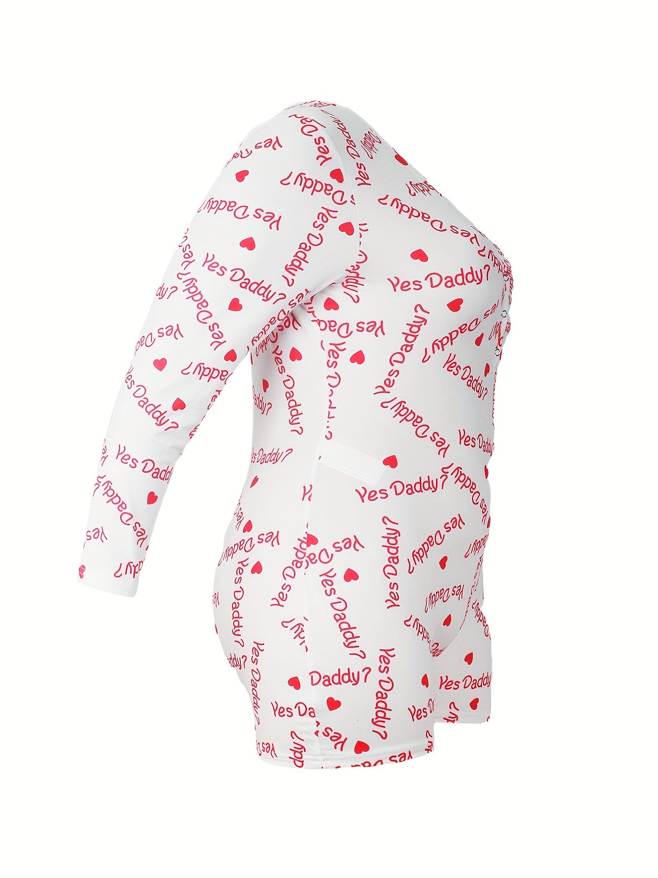  Heart Print Lounge Romper