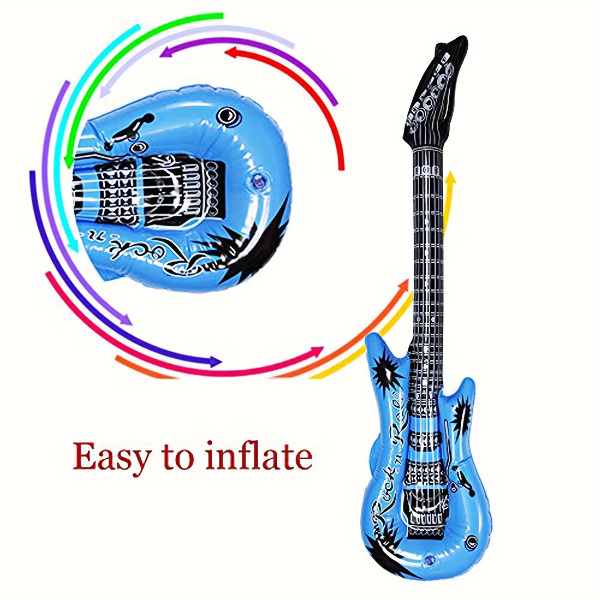 6pcs Inflatable Guitar Float for Pool Party Beach Swimming Toys