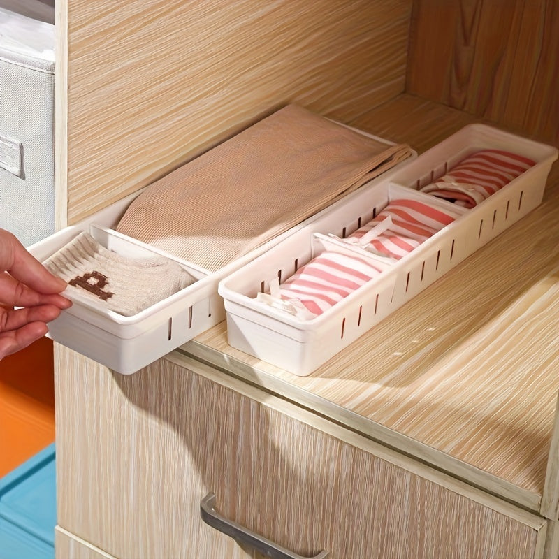 Removable Drawer Divided Storage Box for Kitchen Tableware and Jewelry