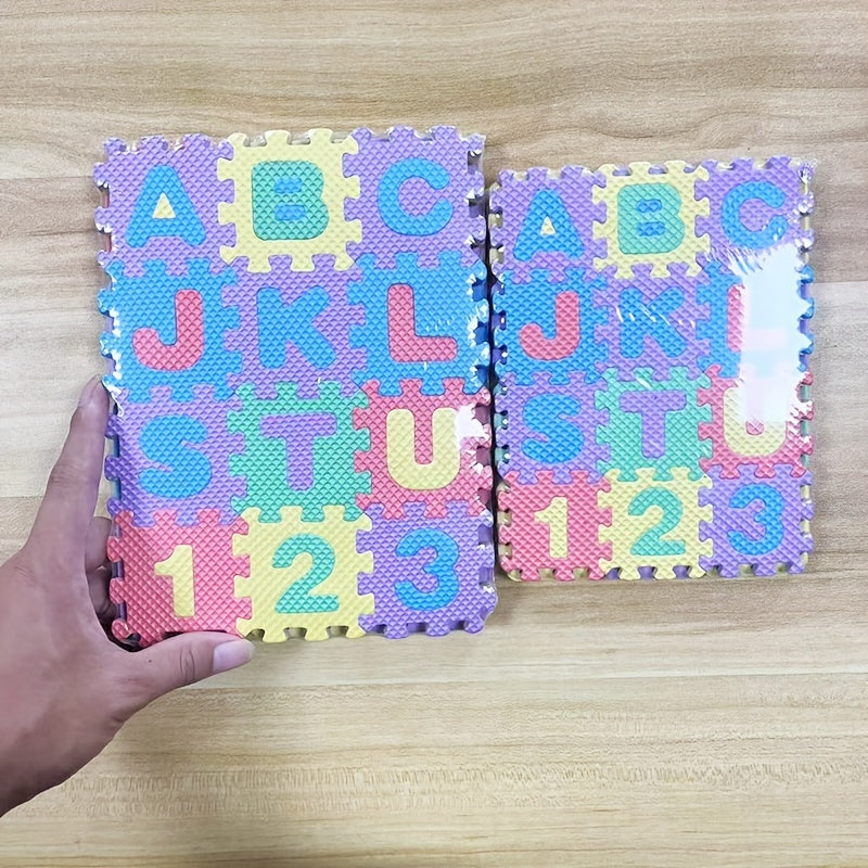 36 Pieces Alphabet & Number Puzzle Set for Kids