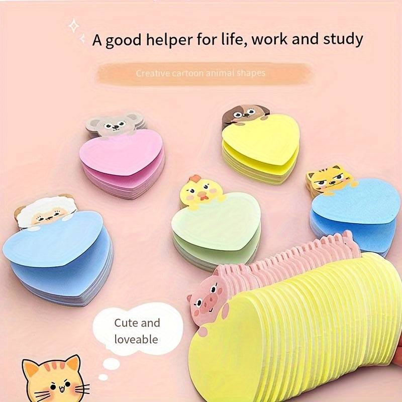Cartoon Animal Sticky Notes - 25 Sheets, Student Message Notes