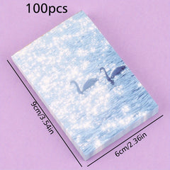 100pcs Art Style Journal Diary Material Message Note Paper