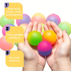 10pcs Rainbow Bouncy Balls Kids Party Favors & Birthday Gift