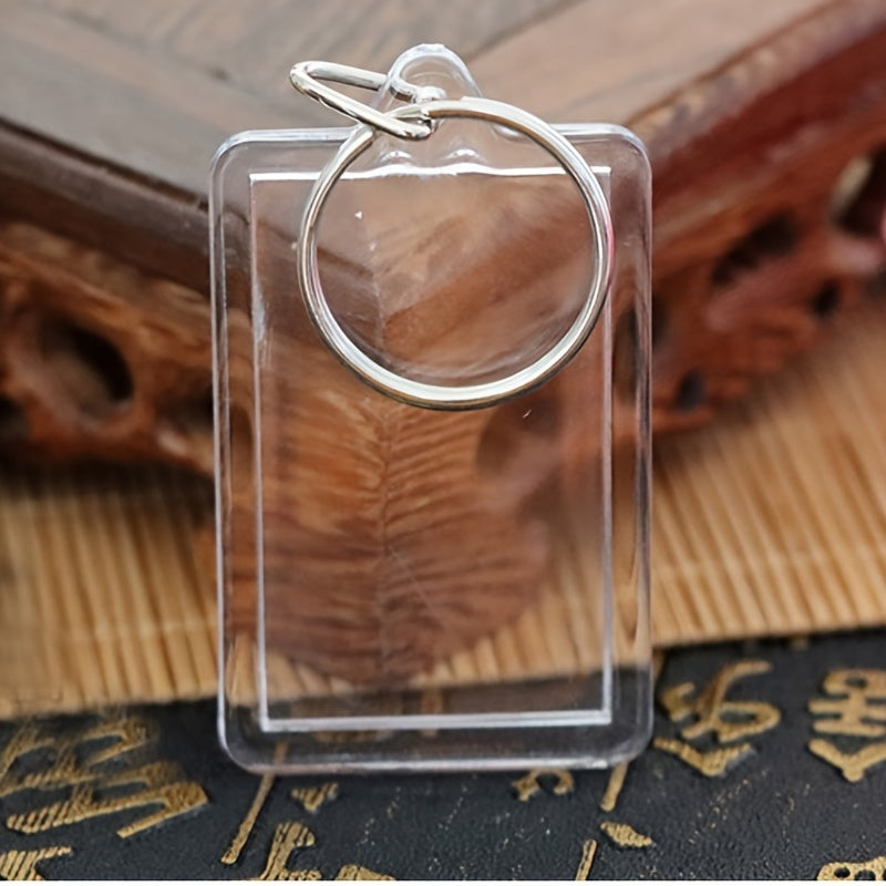 3pcs Acrylic Photo Frame Keyring Clear Picture Keychain Gift Artwork
