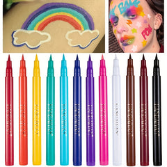 Matte Rainbow Colorful Liquid Eyeliner Pen Waterproof Sweatproof Long Lasting