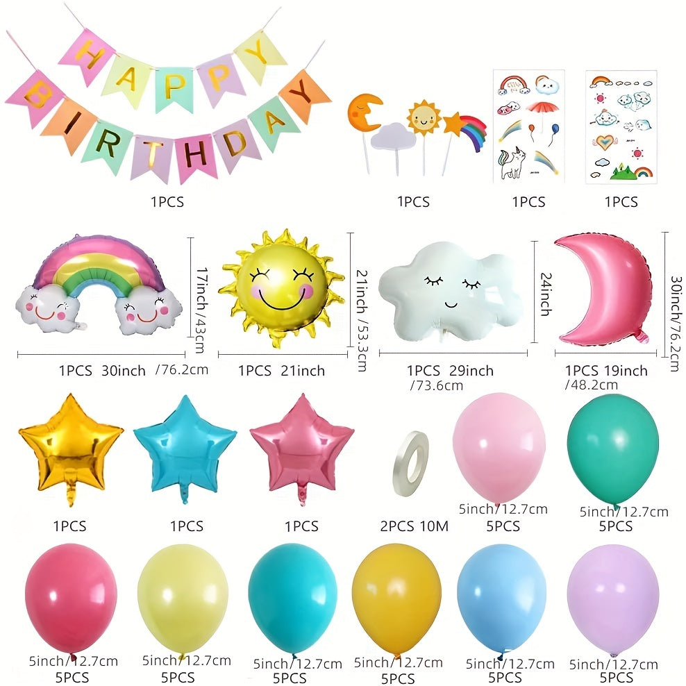Rainbow Garland Balloon Kit for Birthday Baby Shower Party