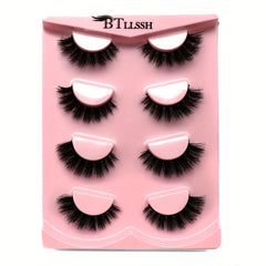 4 Pairs Thick Curling 18mm False Eyelashes Daily Volumizing Eye Lashes