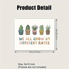 Bohemian Style Growth Mindset Classroom Poster 32X25 cm