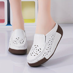 Women's Hollow Out Mules Slip On Platform Shoes