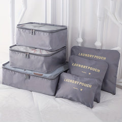 6 Pcs Letter Pattern Bag Sets, Various Sizes, Dustproof Packaging Cubes