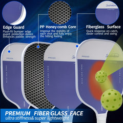 PR200 Pickleball Paddle Set 2 Rackets 4 Balls Bag