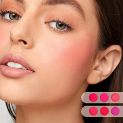 6 Colors Face Blush Palette Matte Mineral Blush Powder Bright Shimmer Face Blush