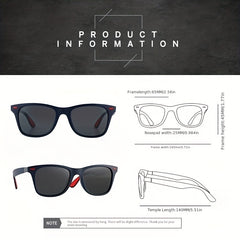 Classic Square Frame Polarized Sunglasses Men Women Vintage Driving Sunglasses