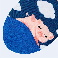 Cartoon Pig Print Socks Women's Stockings