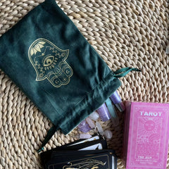 Green Velvet Jewelry Pouch Gift Bag Drawstring Bags