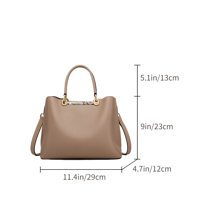 Versatile Large Capacity Cowhide Handbag for Women